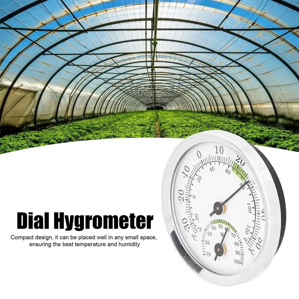Dual Display Electronic Thermometer Hygrometer - Analog & Digital for Indoor Climate Control