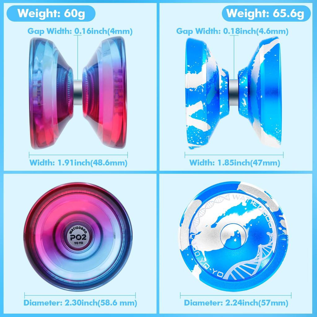 WATIEOBOOyoyo Set P02 and C130 Top Finger Spinning Camouflage Set Suitable for and as well as Competition Meets Top Finger Spinning Performance