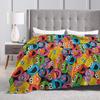 Warm Soft Blanket Travel Office Cookie Monster Elmo Throw Blanket  Flannel Bedspread For Outdoor Funny Sofa Bed Cover