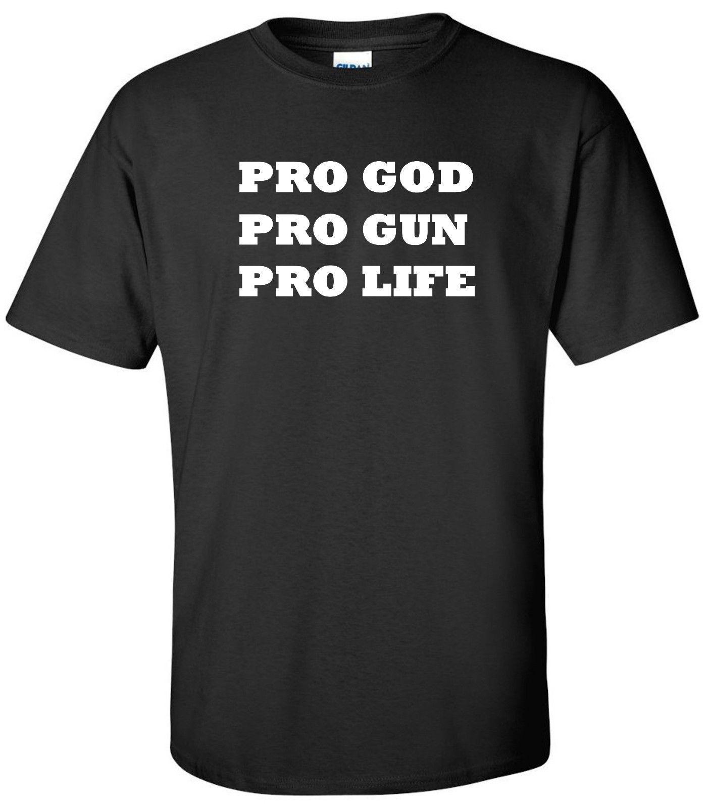 Pro God Pro Gun Pro Life Hunting shooting 2nd amendment T-Shirt Mens Womens Tees Top tee small-5XL 3XL