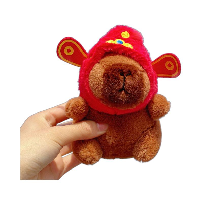 Capybara Plush Toy Keychain – Cute Stuffed Animal Backpack Clip