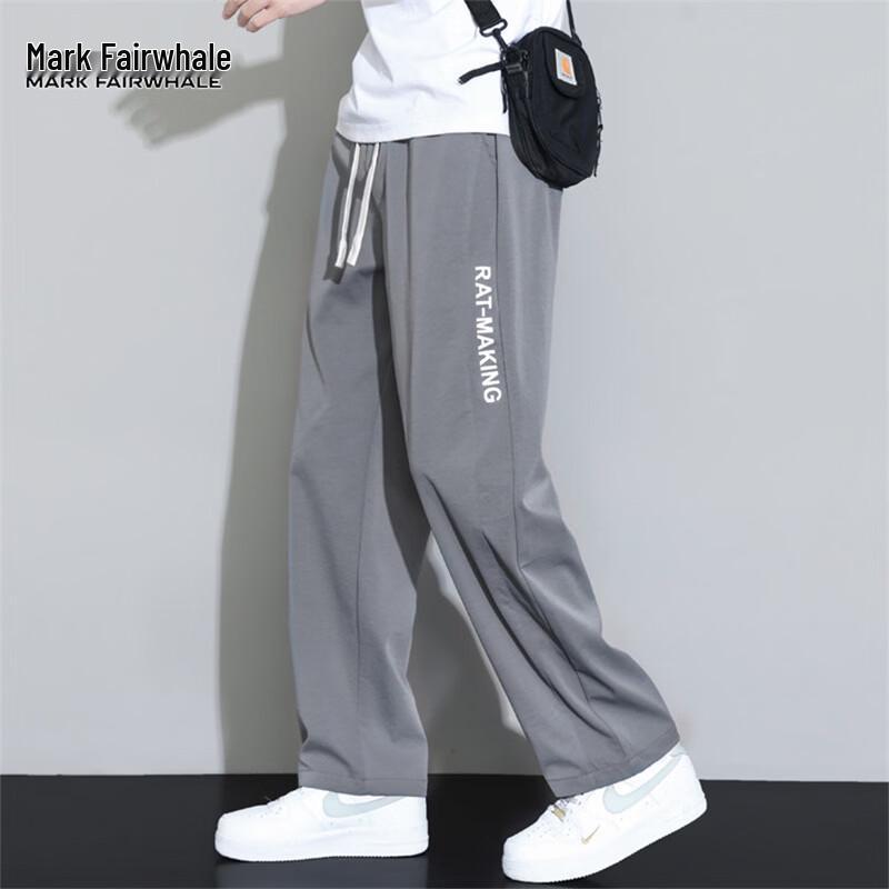 MARK FAIRWHALE Men s Summer Relaxed Straight-Leg Pants L