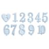 Crystal Epoxy Resin Mold Geometric Numbers with Heart Base Candlestick Mould DIY Candle Holder Cement Plaster Silicone