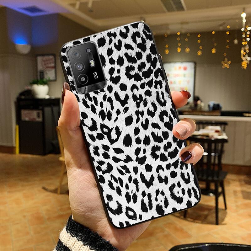 Leopard Phone Case for OPPO A54 A74 A94 A53S A9 A5 A15 A16 A91 A96 A76 Reno8 8Pro Reno2 Z