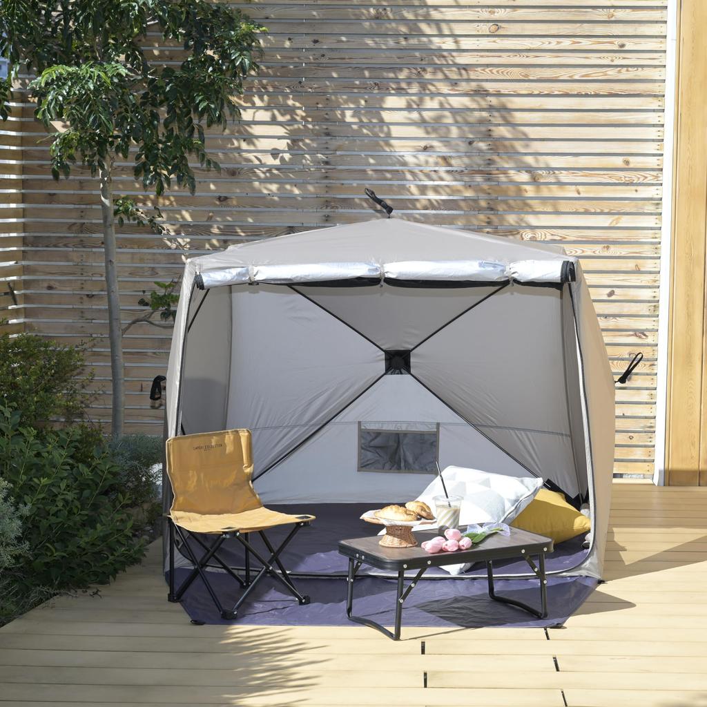 Campers Collection Yamazen Outdoor Mini Chair, Folding, Lightweight, Compact Storage, Includes Storage Bag, 80kg Weight Capacity, Mustard, P-MINI(MS)