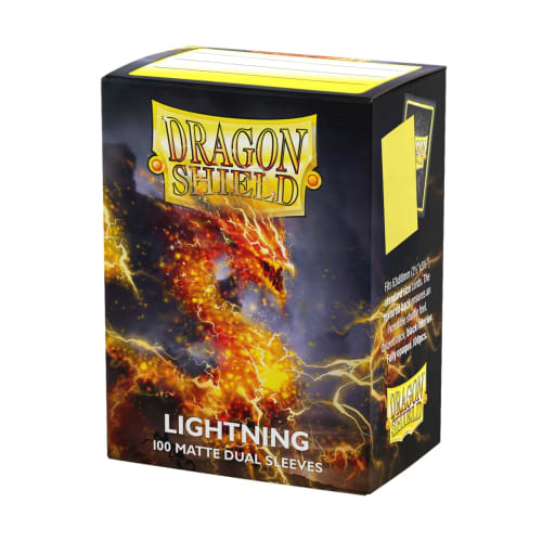 Dragon Shield Matte Dual Sleeves, Standard Size, Lightning, 100 Sleeves, AT-15047