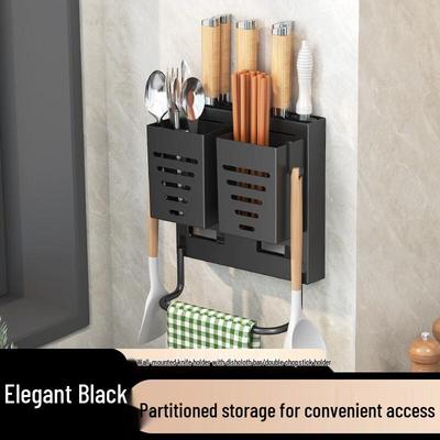 Wall-Mounted Multi-functional Kitchen Storage Rack