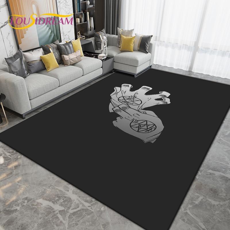 Seria Skull Gesture Covor mare, covor pentru sufragerie, dormitor, canapea, bucătărie, baie, covoraș antiderapant, cadou