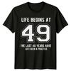 Das Leben beginnt mit 49 49. Geburtstag Geschenk Unisex T-Shirt Unisex Tee Grafik Top