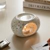 Einfache Keramik Heizendes Essenzöl Räuchergefäß Kerzenhalter Sandelholz Aromatherapie Schlafhilfe Lampe Yoga Haushaltsofen