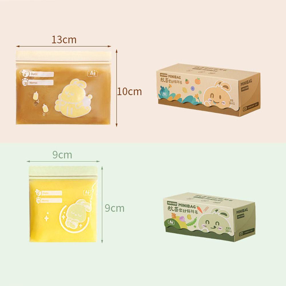 36pcs/box Transparent Sealing Bag Reusable Self-sealing Fresh-keeping Bag Food Grade Food Storage Bag Refrigerator Storage