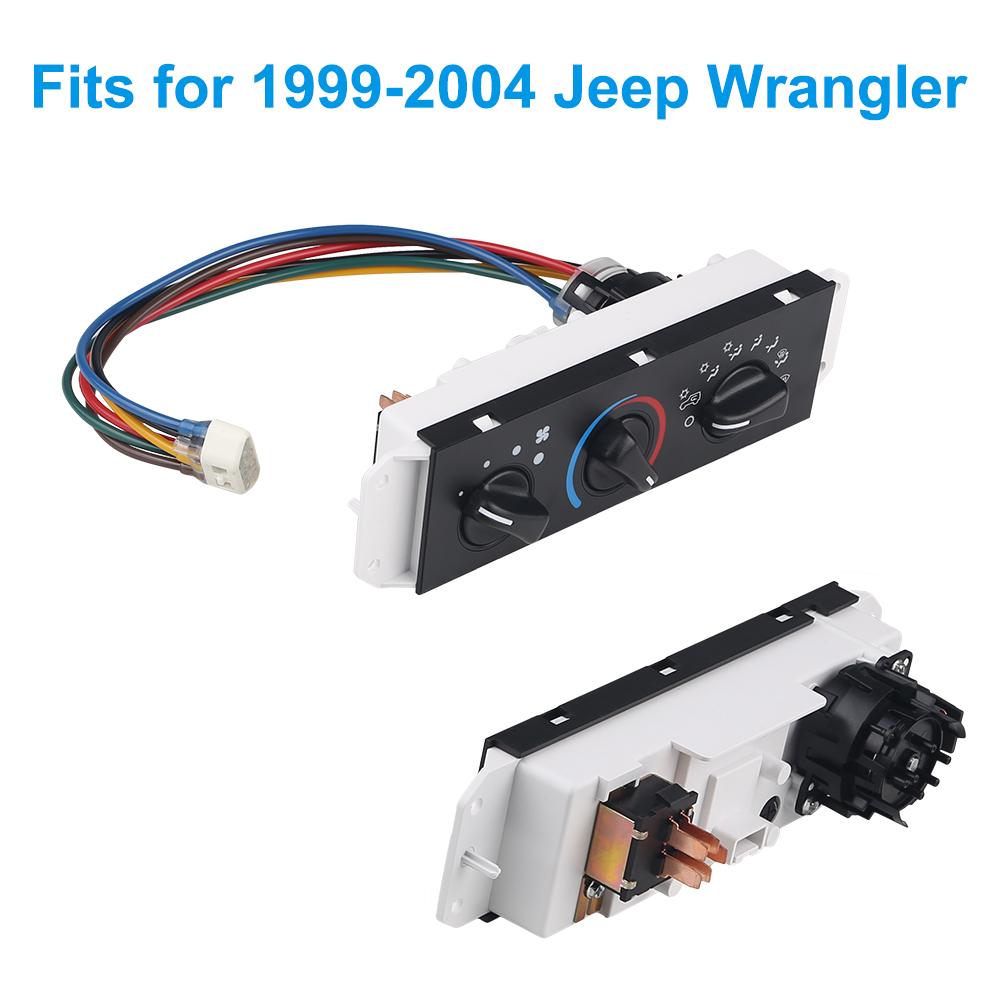 55037473AB 1 Set HVAC Air conditioner heater control panel and blower motor switch for Jeep Wrangler TJ 1999-2004 BL101 HS-373