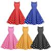 Z New Summer Retro Sexy Vest Polka Dot Print A-word Dress