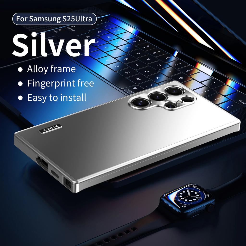 Magnetic Close Aluminum Frame Plastic Back Metal Case For Samsung Galaxy S25 Ultra S24 Ultra S23 S22 S21 Strong Drop Proof Cover
