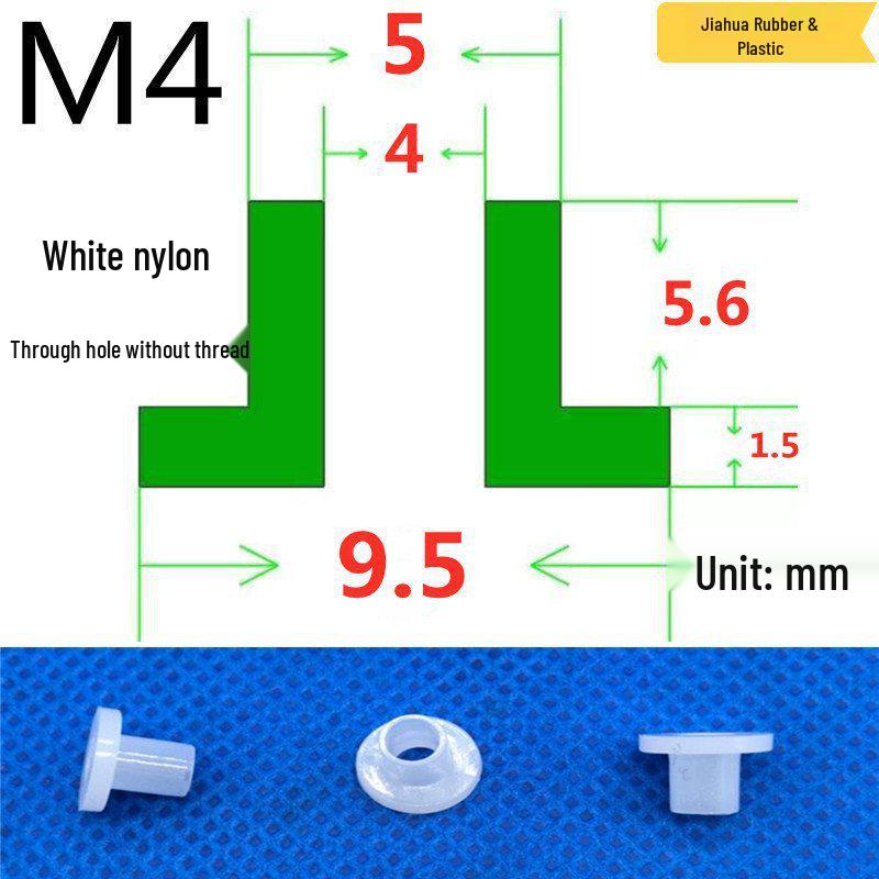 T-förmige Nylon-Dichtungsscheibe M3-M35 Gewinde Isolierabstandshalter