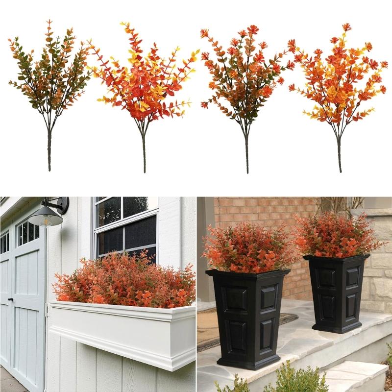 12Pcs Faux Eucalyptuses Leaves Stems for Home Decoration and Florals Arrangements Desk Centerpieces Party Supplies