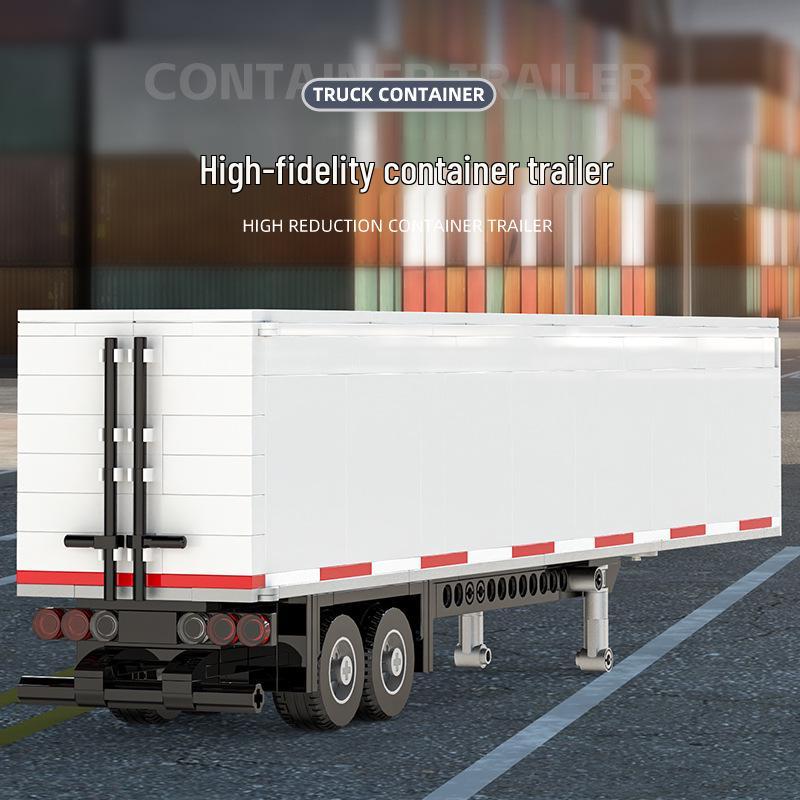 Brick Joy Transportation Truck Series: Semi-Trailer Car Building Blocks for Boys - Small Particle Assembly Toy