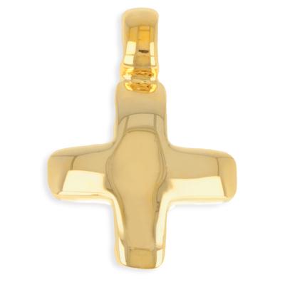 [Q3307] - Gold Plated 'Cross' Pendant - 12x12 Mm
