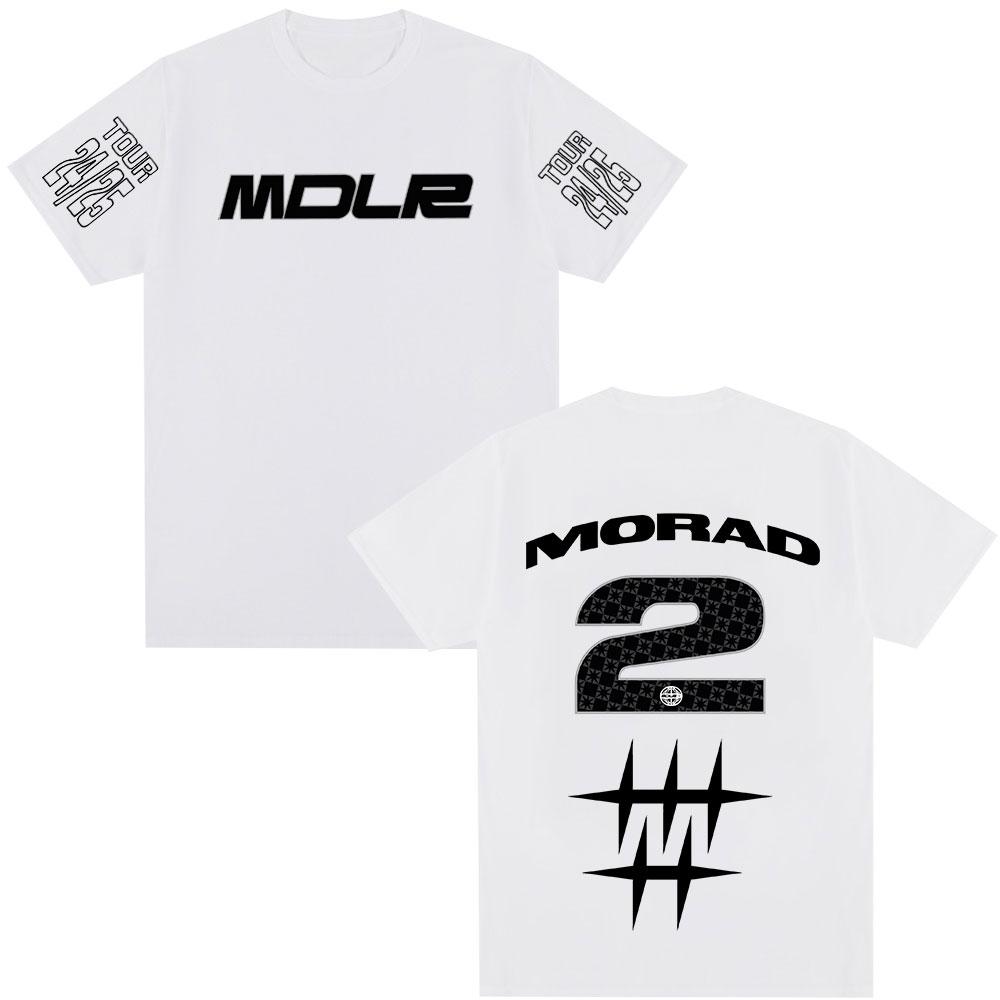Rapper Morad MDLR Tour 2025 T-shirt Men Women Clothing Fashion Hip Hop T-shirt Cotton Casual Oversized Short Sleeve T-shirts Top