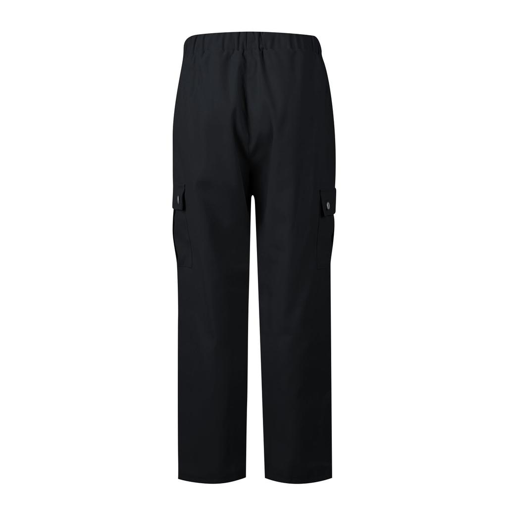 Women's Fashion Button Pocket Drawstring Elastic Waist Casual Pants