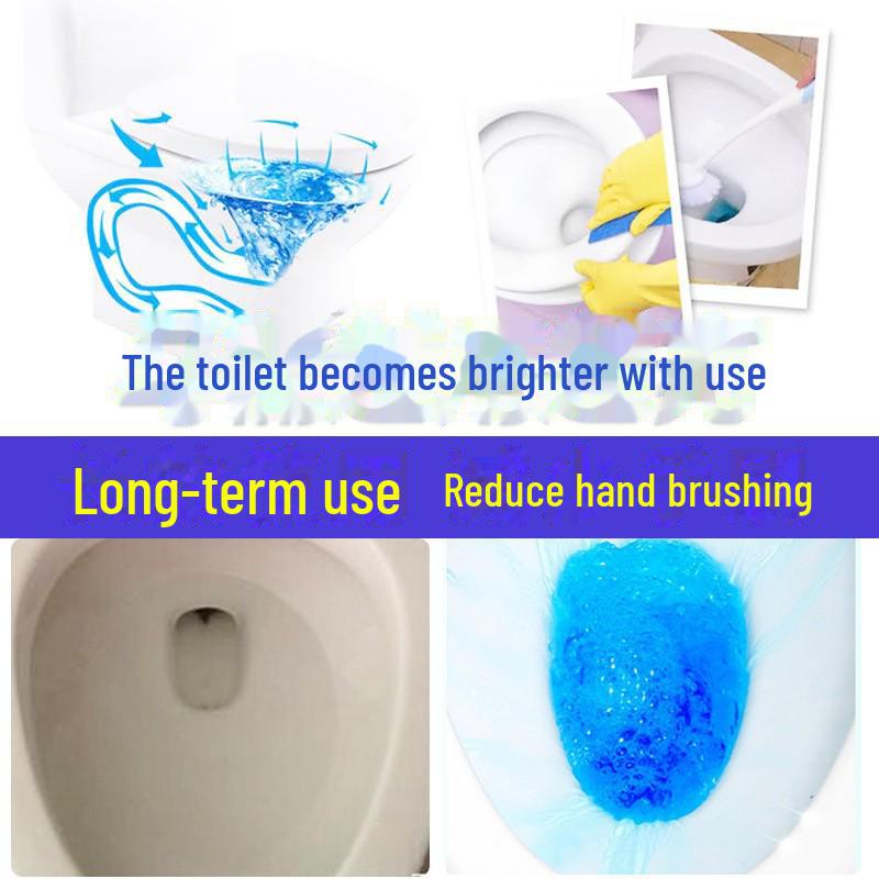 Two-Color Blue Bubble Toilet Cleaner & Deodorizer