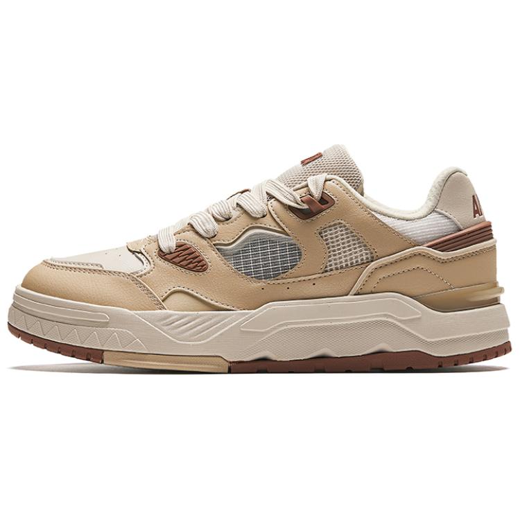 Anta Men Low Top Skate Shoes Beige Brown 912428002-2 43