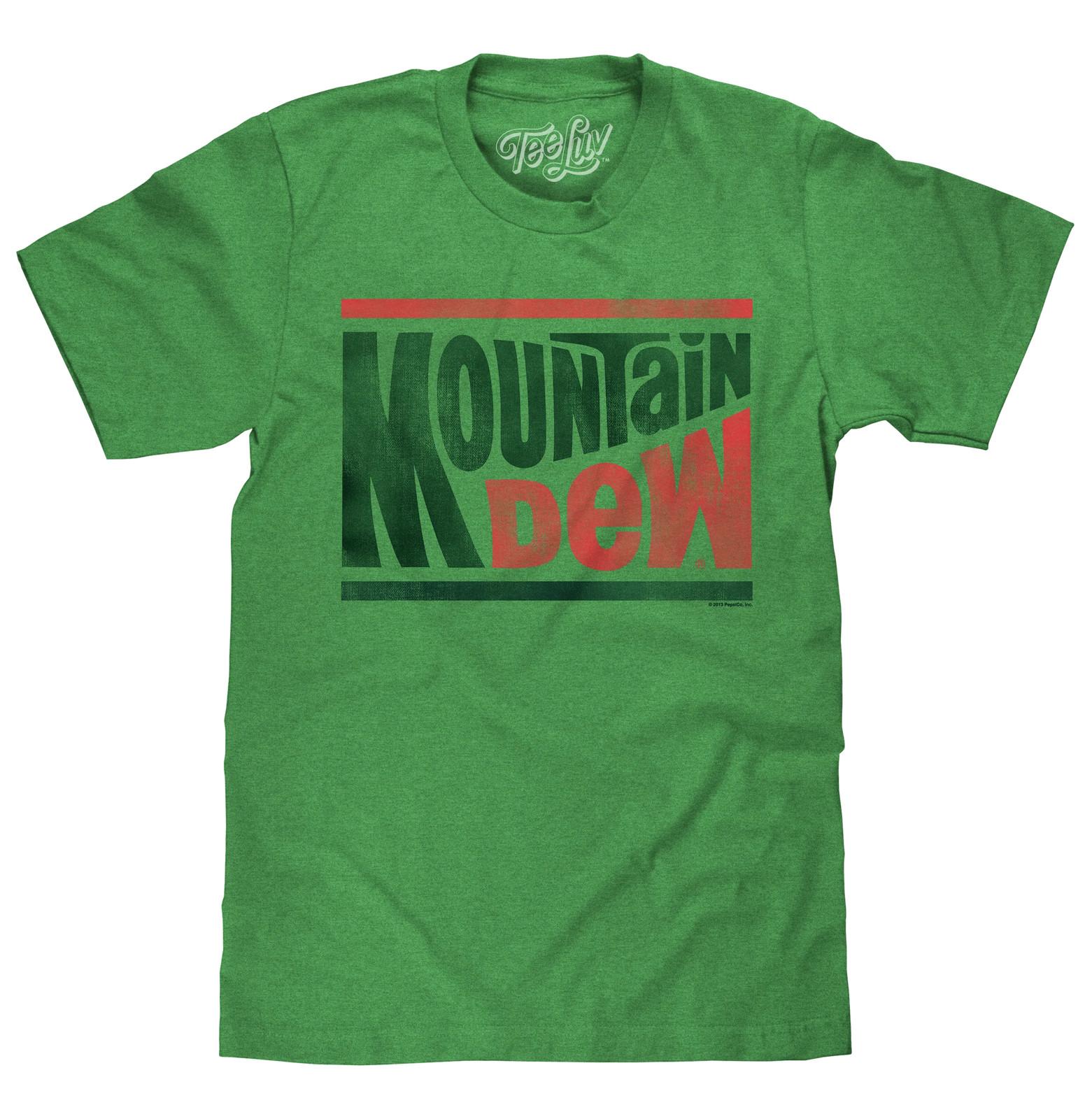 Mountain Dew Retro Logo Mens T Shirt Green S