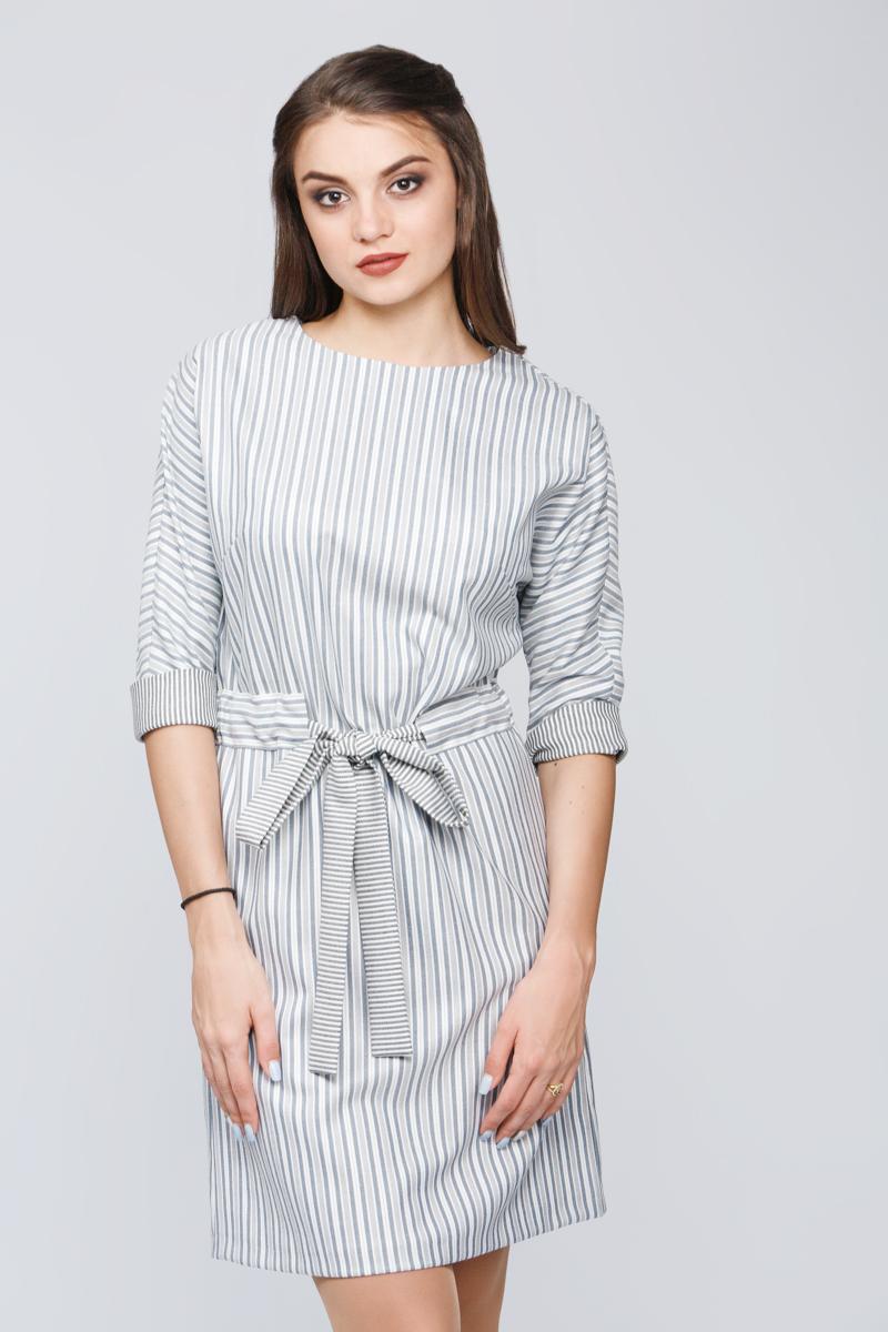 

Сукні в смужку із зав язкою на поясі до коліна 40 сірий