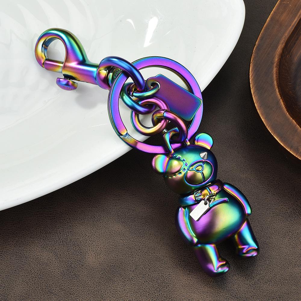 Colorful Street Dance Bear Keychain - Trendy Jewelry Accessory for Men & Women