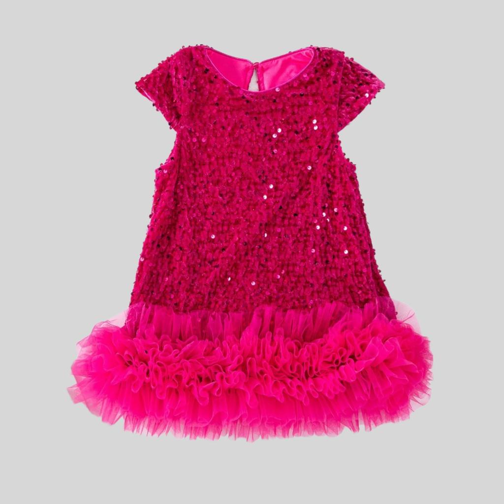 Pailletten Mädchenkleid Kinder Flauschig Geburtstag Formell Abschlussballkleider Abendkleid für Sommer Prinzessin Mädchen Kostüme