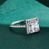 Tancise Classic 925 Sterling Silver  Zircon Ring Ladies Jewelry Wedding Promise Party Gift