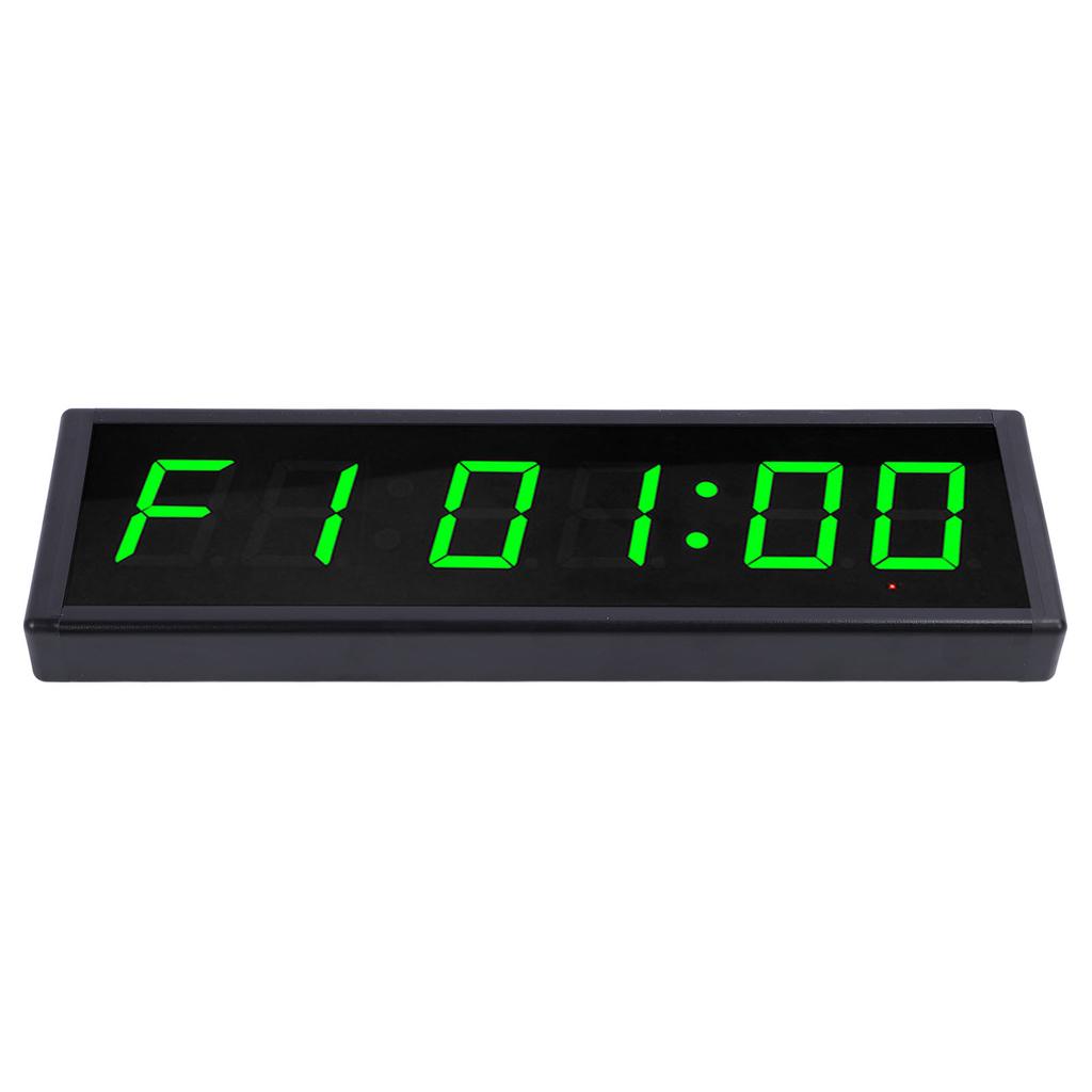 Digital Wall Clock 7 Color Timer Function 6 Digits Electric Wall Clock with Remote Control for Living Room Bedroom Kitchen
