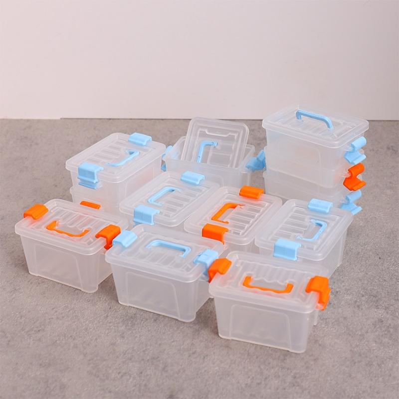 5Pcs Dollhouse Mini Storage Box Clear Toolbox Model Dollhouse Home Home Decoration Dolls House Micro Scene Decor Props