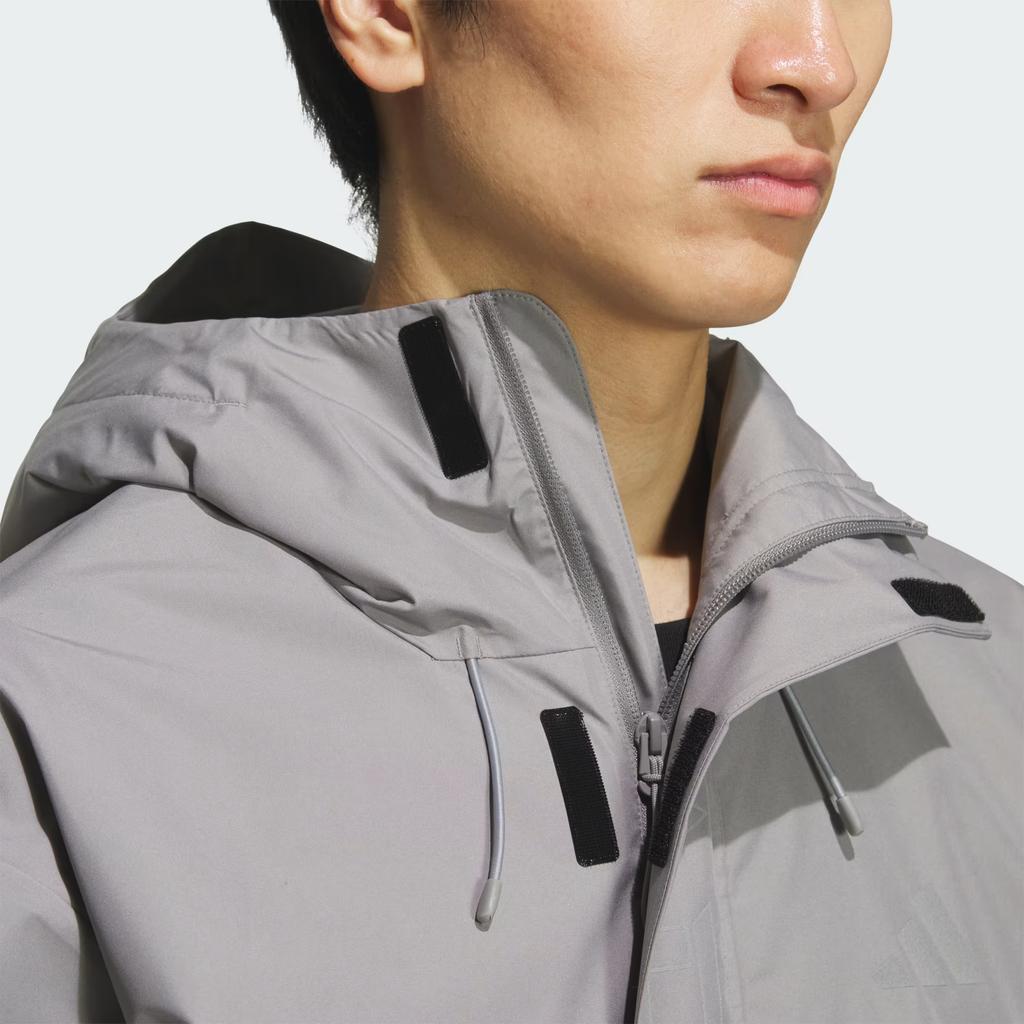 Adidas Casual Jackets Unisex Pure Ice Gray Hooded Moderate Other KF5232