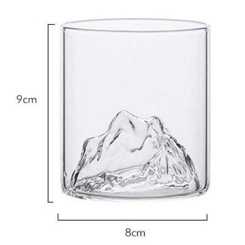 High Borosilicate Glass Transparent Whiskey Glass Guanshan Zaoshan Cup Mount Fuji Glass Household Red Wine Glass