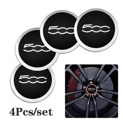 4Pcs 56mm Car Wheel Center Hub Caps Emblem Stickers For 500