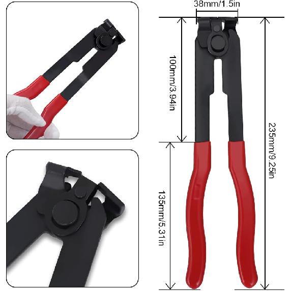 Alpha Rider For Auto/ATV CV Joint Axle Boot Clamp Pliers Tool With 20 Crimp Bands -Ear Type Extension For Most Cars