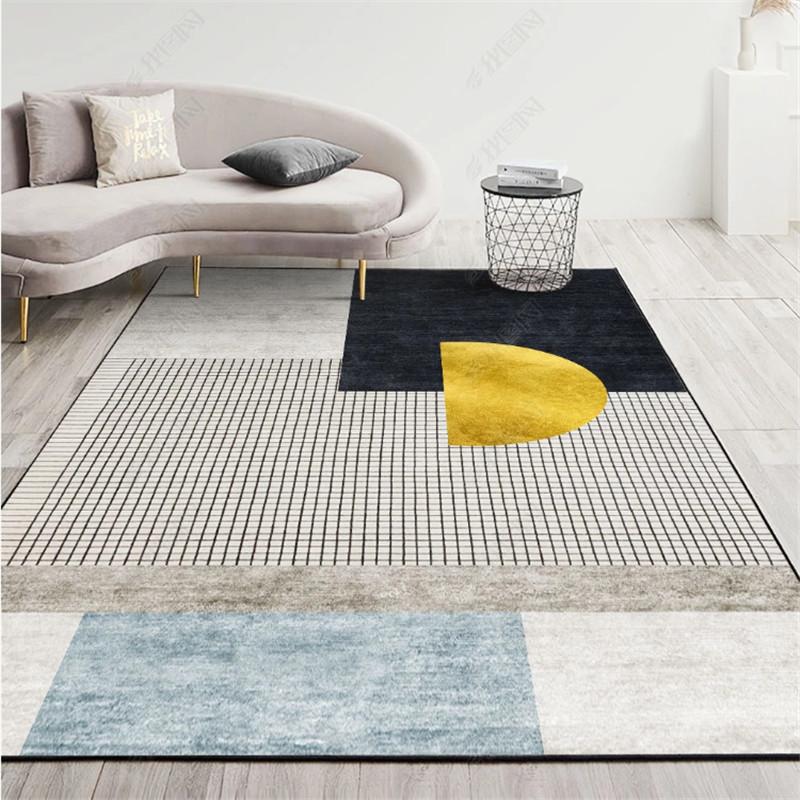 

Легкая роскошь скандинавский минимализм современный американский гостиная большой ковер геометрический стиль коврик для чайного столика 160 * 230cm