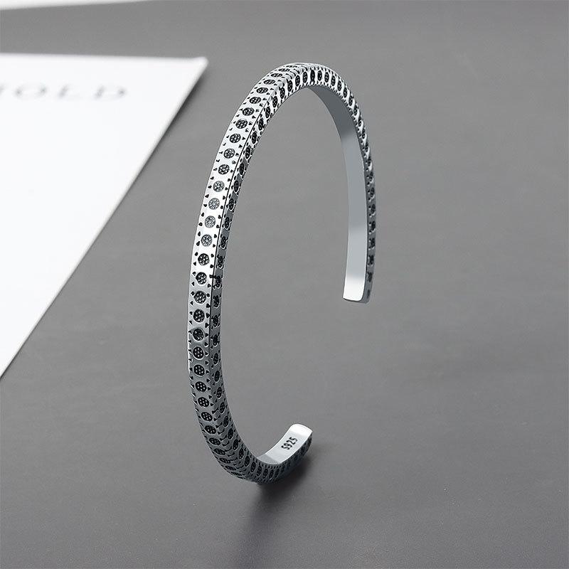 XIYANIKE Men Thai Silver Twisted Woven Opening Bracelets Bangle Neutral Retro Original Handmade Exquisite Jewelry Unique Gift