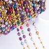 1Meter Stainless Steel Crystal Beading Chain Iridescence Transparent Beaded Body Chains for DIY Necklace Bracelet Jewelry Making
