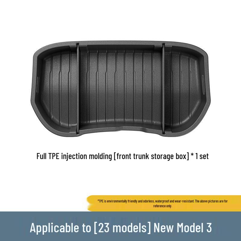Eco-Friendly TPE Floor Mats for 2023 Tesla Model 3 - All-Weather Piano Style