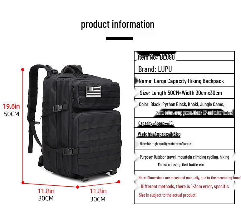 Breathable Outdoor Mountaineering Backpack: Travel, Fitness, Tactical, and Daily Computer Bag