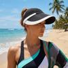 Nylon Sunscreen Sun Hat Color Blocking Sunshade Hat Breathable Empty Top Hat  Summer