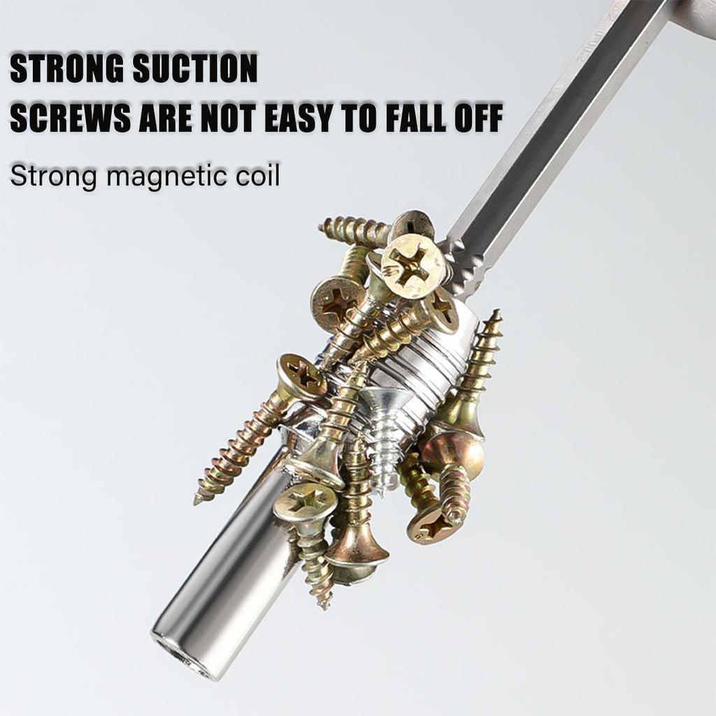 Hexagonal Strong Magnetic Socket Screwdriver Head Connecting Rod Telescopic Cross Screwdriver Head Telescopic Socket Wrench