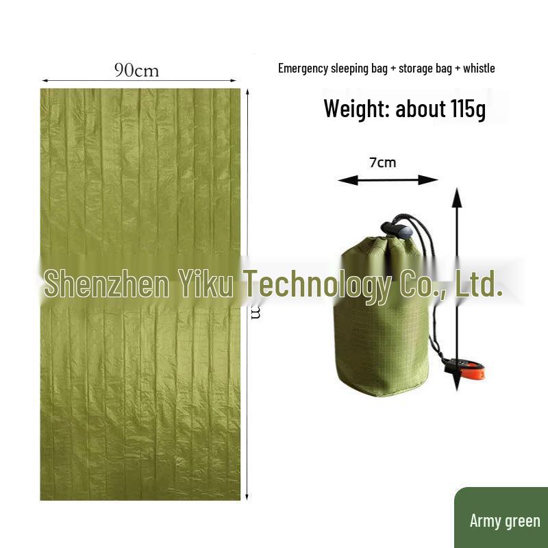 Portable Emergency Survival Sleeping Bag with Multifunctional Insulation for Hiking and Camping