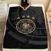 German Football Association Printed Flannel Blanket, soft throw for bedroom sofa, washable, fan merchandise, great gift.