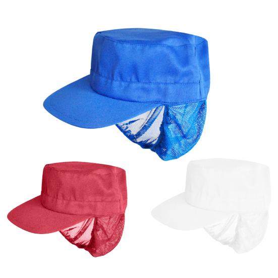 Cappello da Chef Tinta Unita Cotone Traspirante Rete Catering Cameriere Cappello da Cucina per Cucinare