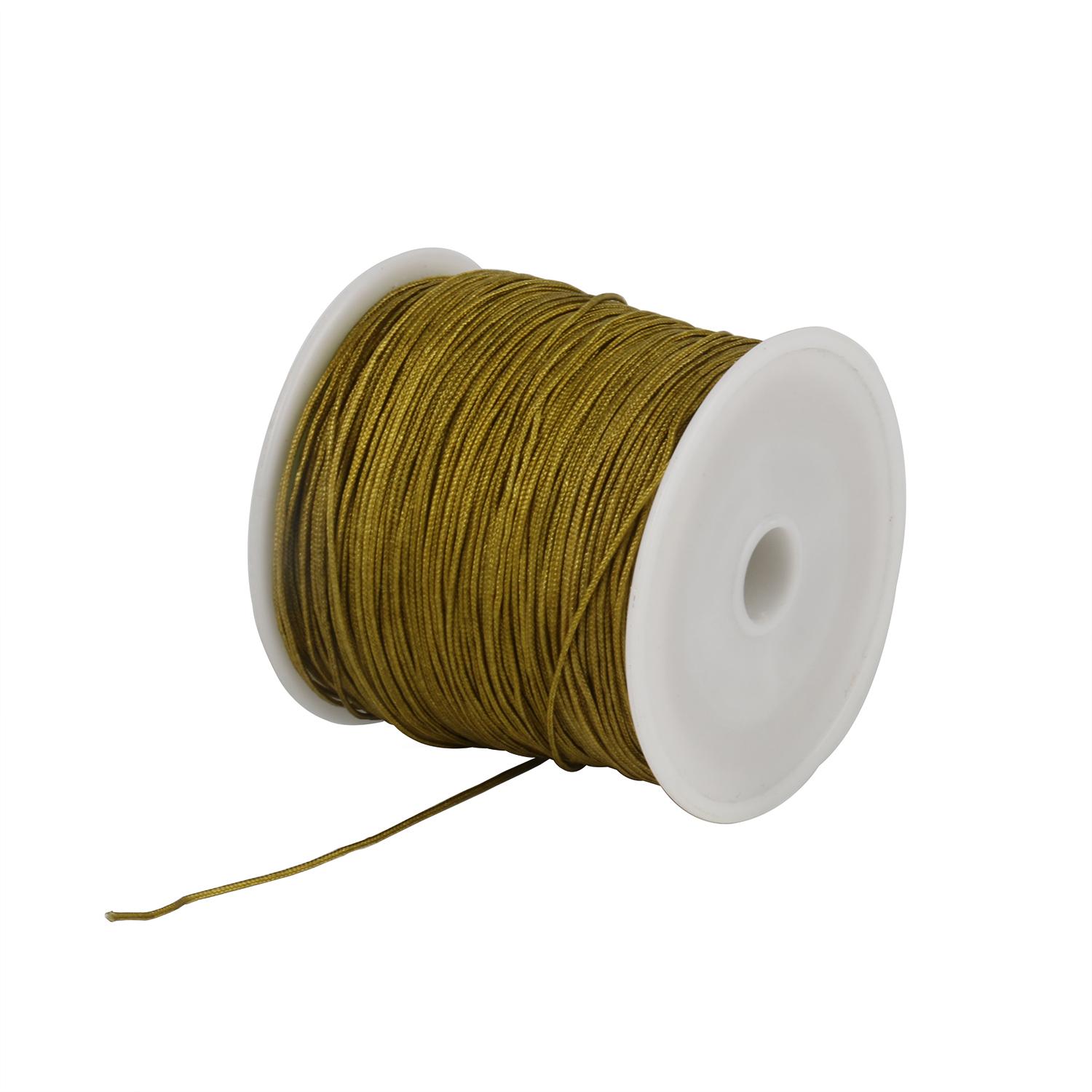 

1 рулон 0,8 мм нейлоновый шнур нить китайский узел макраме шнур браслет плетеная нить DIY кисточки бисерная нить украшение рождественской елки 10000cm хаки