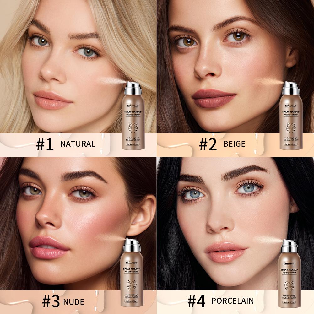 Xiaomi 2pcs Spray Foundation With Brush Magic Airbrush Makeup 70ml Long Lasting Water Proof Oil Control Matte Full Coverage