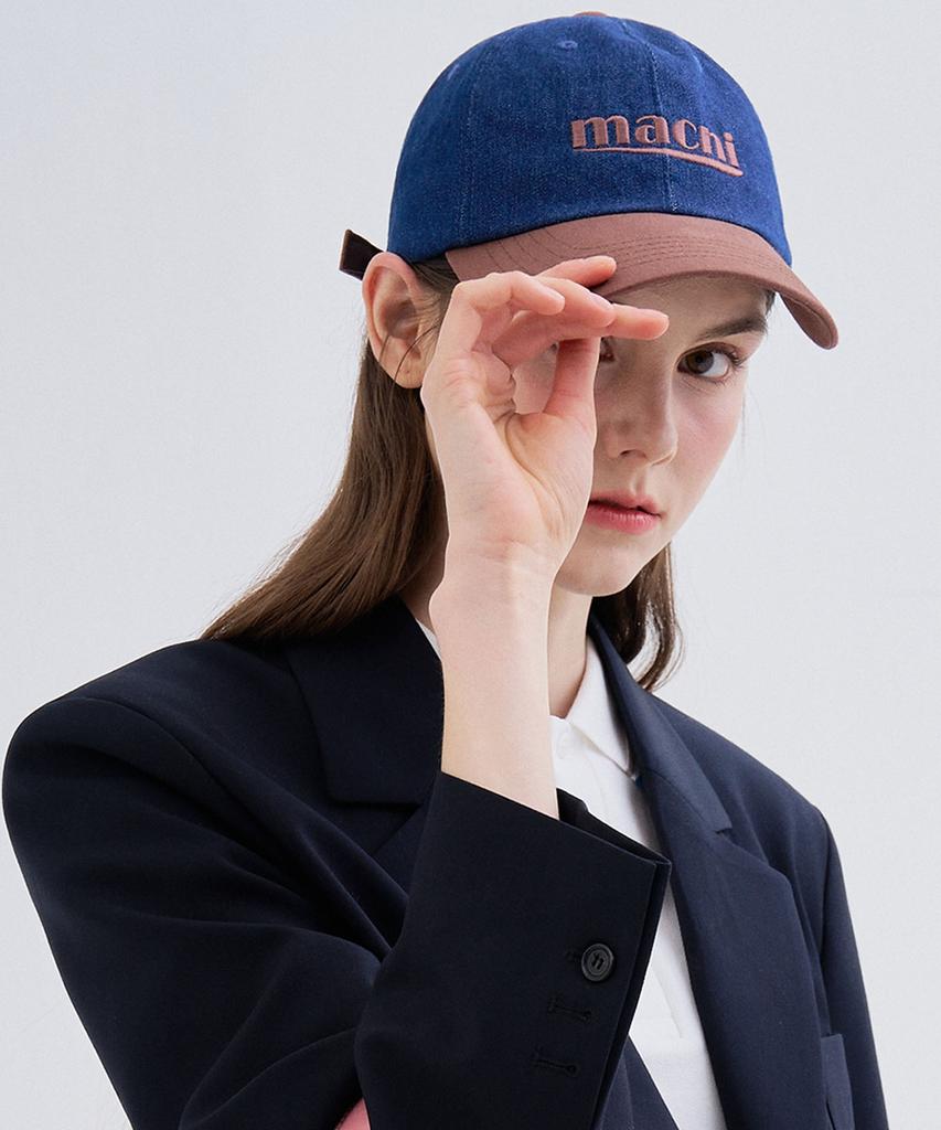 Makeuni Signature Logo Mix Ball Cap_Blue Denim